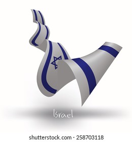 Israel flag, three dimensional render