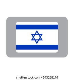 Israel flag vector icon