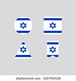 Israel flag. Vector icon flat design