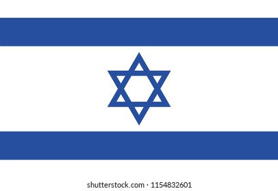Israel flag vector icon, simple, flat design for web or mobile app