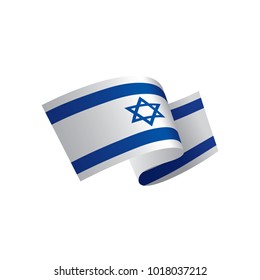 Israel flag, vector illustration