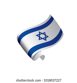 Israel flag, vector illustration