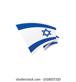 Israel flag, vector illustration