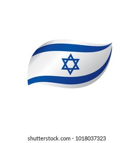 Israel flag, vector illustration