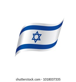 Israel flag, vector illustration