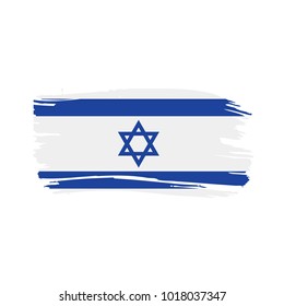 Israel flag, vector illustration