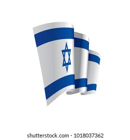 Israel flag, vector illustration