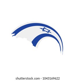 Israel flag, vector illustration