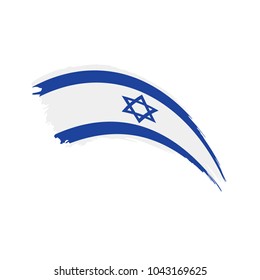 Israel flag, vector illustration