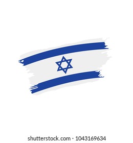 Israel flag, vector illustration