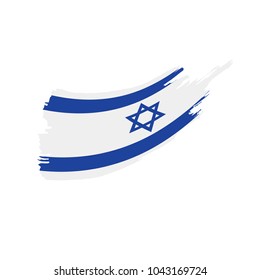 Israel flag, vector illustration
