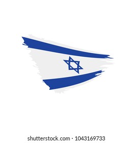 Israel flag, vector illustration