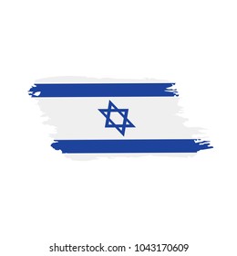 Israel flag, vector illustration