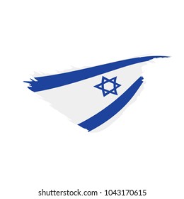 Israel flag, vector illustration