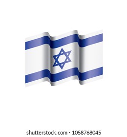Israel flag, vector illustration