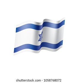 Israel flag, vector illustration