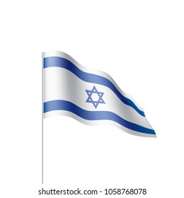 Israel flag, vector illustration