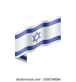 Israel flag, vector illustration