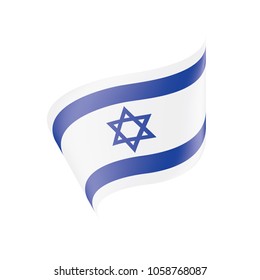 Israel flag, vector illustration