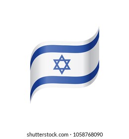 Israel flag, vector illustration