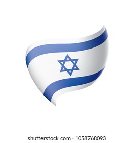 Israel flag, vector illustration