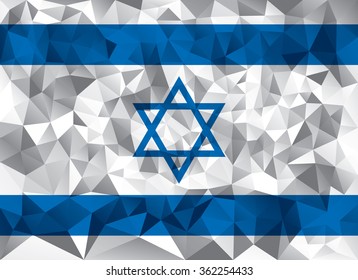 Israel flag vector illustration.