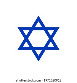 Israel flag. Vector illustration in flat design