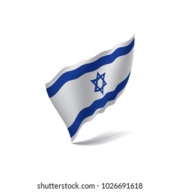 Israel flag, vector illustration on a white background