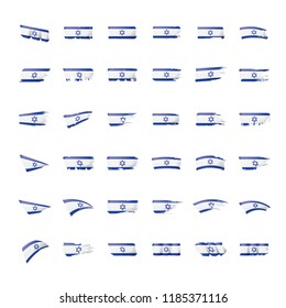 Israel flag, vector illustration on a white background.