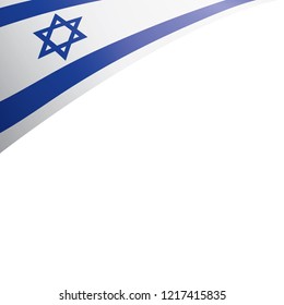 Israel flag, vector illustration on a white background