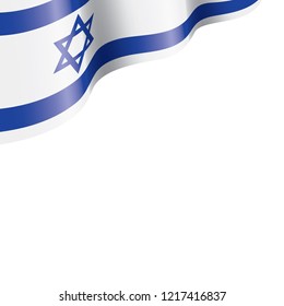 Israel flag, vector illustration on a white background