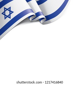 Israel flag, vector illustration on a white background