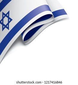 Israel flag, vector illustration on a white background