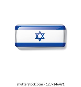 Israel flag, vector illustration on a white background