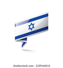 Israel flag, vector illustration on a white background