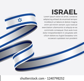Israel Flag, Vector Illustration On A White Background