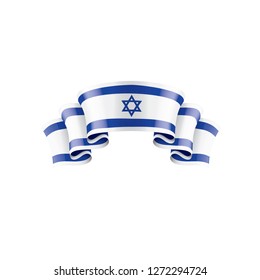 Israel flag, vector illustration on a white background