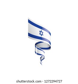Israel flag, vector illustration on a white background