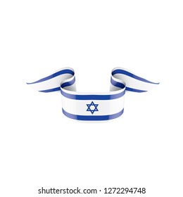 Israel flag, vector illustration on a white background
