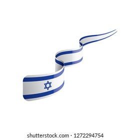 Israel flag, vector illustration on a white background