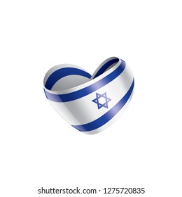 Israel flag, vector illustration on a white background