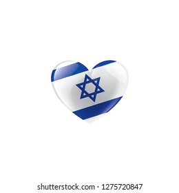 Israel flag, vector illustration on a white background