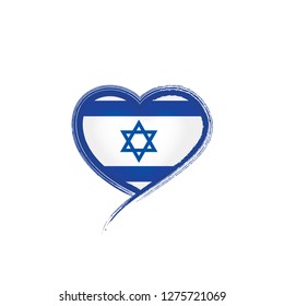 Israel flag, vector illustration on a white background