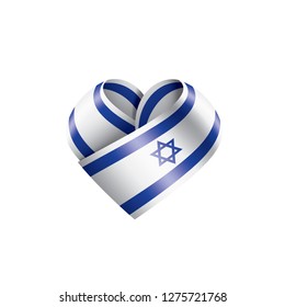 Israel flag, vector illustration on a white background