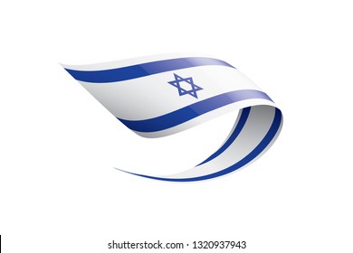 Israel flag, vector illustration on a white background