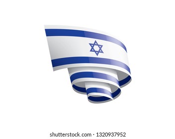Israel flag, vector illustration on a white background