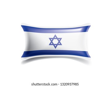 Israel flag, vector illustration on a white background