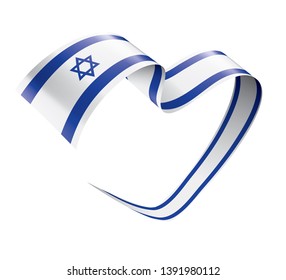 Israel flag, vector illustration on a white background