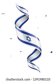 Israel flag, vector illustration on a white background