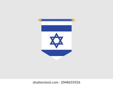 Israel flag, vector illustration on a white background